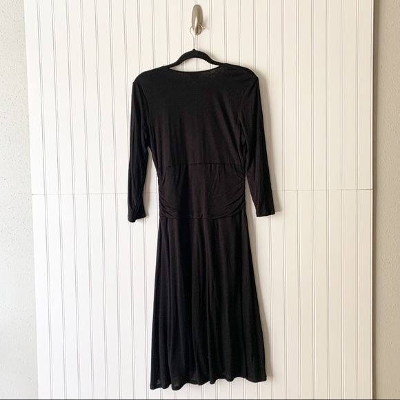 Boden Womens 8 Black Ruched Jersey Dress - Picture 6 of 6